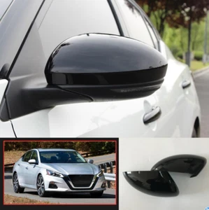 2X para Nissan Altima 2019-2022 negro brillante vista trasera borde de espejo puerta lateral - Imagen 1 de 6