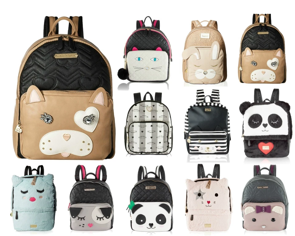 Betsey Johnson Large Back to School Travel Luggage Backpack Purse Book Tote Bag - Image 1 of 1