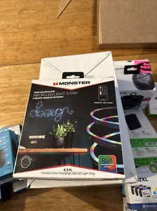 Monster Neon Flow RGB Multi-Color 6.5’ LED Light Strip with USB Plug-in & Remote - Picture 1 of 1