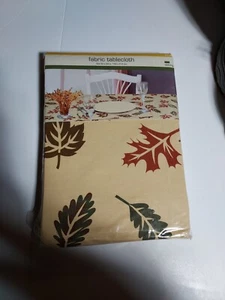 Fall Leafs Print Tablecloth 60”x84” Colorful New Fall, Thanksgiving. New In Pack - Picture 1 of 9