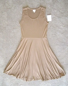 LuLaRoe Nicki Dress size Large ~ Solid BROWN Neutral ~ HTF Color - Picture 1 of 2