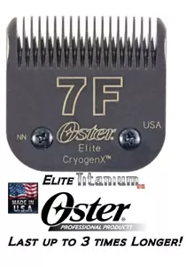 Oster ELITE TITANIUM Cryogen-X 7F 7FC Clipper Blade*LAST 3X LONGER*Fit A5,A6,AGC - Picture 1 of 1