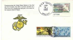 STAMP US SCOTT 2838g, 1248 , 935  Marines 2nd & 4th Div" CANCELED ON USS CONWAY - Picture 1 of 2