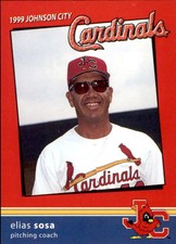 1999 Johnson City Cardinals Team Issue #26 Elias Sosa Pitching Coach Card