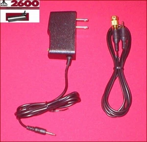9V AC Adapter Power Supply + 6Ft RCA Video Cable + GOLD TV RF for Atari 2600 Jr. - Picture 1 of 1