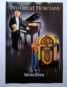 Wurlitzer Piano & Black Onyx Jukebox Flyer Original Phonograph Music 8.25 x 11.5 - Picture 1 of 2