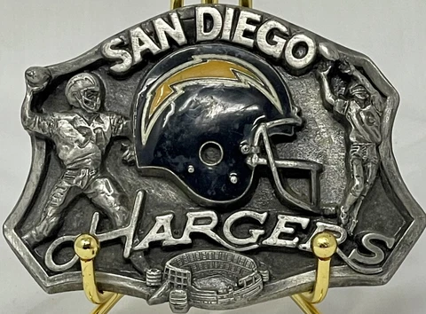 Vintage Limited Edition 1986 NFL San Diego Chargers Belt Buckle Siskyou Co Cover