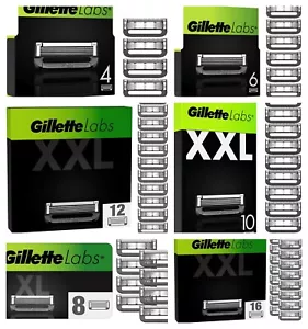 Hojas de afeitar Gillette Labs para hombre cuchillas de afeitar recargas elige paquete de 4/6/8/9/10/12/16 - Imagen 1 de 11