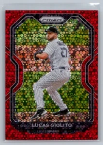 2021 Panini Prizm #216 Lucas Giolito Cerchi Ciambella Rossa #/99 White Sox - Foto 1 di 2