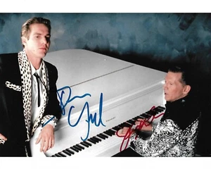 Foto firmata Jerry Lee Lewis & Dennis Quaid autografata 8x10 COA - Foto 1 di 2