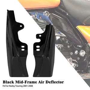 Black Mid-Frame Air Deflector Heat Shield For Harley Touring Street Road Glide - Picture 1 of 15
