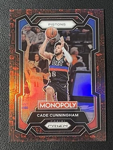 Pistones Panini Prizm Monopoly Cade Cunningham rojo patrón Prizm Detroit 2023-24 - Imagen 1 de 2