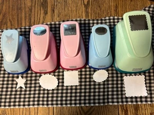 Menge 5 Marvy Uchida große und X-Large Papier Schneider 2” 3” Stern Formen gekräuselt - Bild 1 von 1