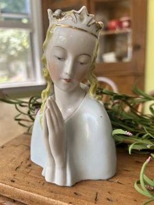 VINTAGE Blessed Mother MADONNA Bust ART Japan Statue Figure VIRGIN MOTHER MARY* - Picture 1 of 11