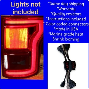 Ford F150 2015 Tail Light Conversion Harness Adapter HALOGEN - LED - Picture 1 of 1