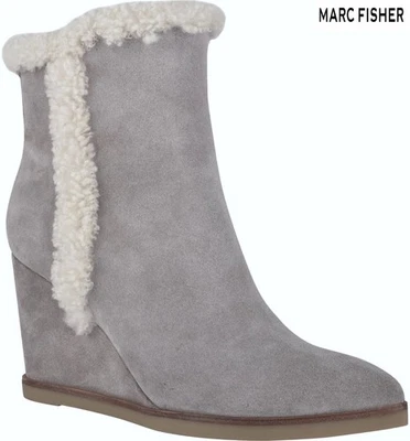 BOTÍN DE GAMUZA GRIS CUÑA PIEL DE OVEJA GENUINO BRENDAN NUEVO EN CAJA $239. Talla 9M Foto 1 de 4