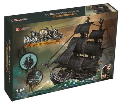 6944588240189 PUZZLE 3D Large set of pirate ships Queen Revenge Cubic Fun - Image 1 of 3