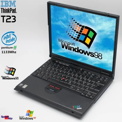 Notebook IBM THINKPAD T23 INTEL PENTIUM 3 1133MHZ Laptop Windows 98 256MB 40GB - Immagine 1 di 4