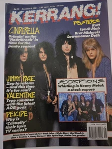 Kerrang! Magazine No.315 1990 Cinderella Scorpions Jimmy Page Deicide Valentine - Picture 1 of 3