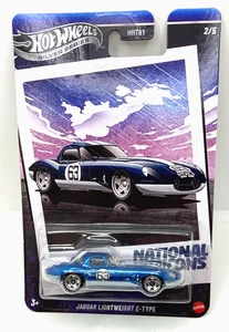 44097 HOT WHEELS / NATIONAL ICONS 2025 / 2/5 JAGUAR TYPE E LIGHTWEIGHT BLEU - Picture 1 of 1