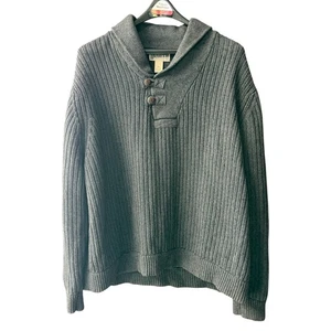 Duluth Trading Co Herren grau Brigadier Schalkragen Grobstrick Pullover Größe 3XL  - Bild 1 von 8