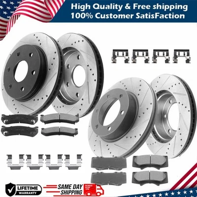 Pastilhas de freio rotores traseiros dianteiros Chevy Traverse GMC Acadia Enclave 2007 - 2016 - Imagem 1 de 4