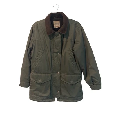 Chaqueta de granero vintage Pacific Trail para mujer de lona verde forrada de gran tamaño defecto Foto 1 de 4