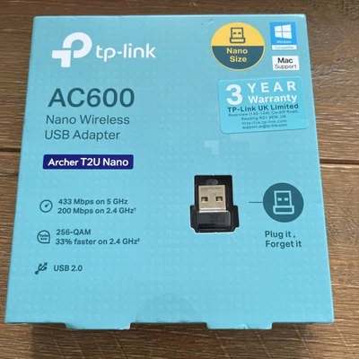 TP-link AC600 Nano Adattatore USB Wireless Nuovo/ancora Sigillato - Immagine 1 di 2