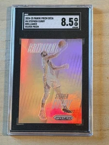 2024-25 Panini Prizm Deca Stephen Curry Brilliance Silver Prizm #4 SGC 8.5 - Bild 1 von 4