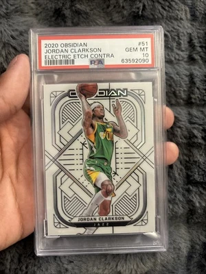 2023 Obsidian Electric Etch Contra Jordan Clarkson /3 PSA Gem Mt 10 - Image 1 of 2