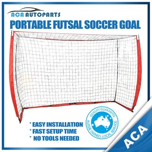 3M X 2M PORTABLE FUTSAL SOCCER GOAL Adult Training Sports Practice Steel Frame - Picture 1 of 12