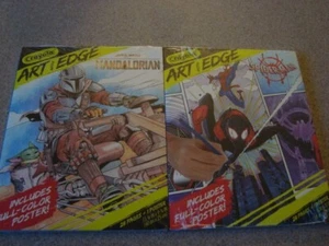 New Lot of 2 Crayola Art with Edge, Spiderman and Star Wars Mandalorian - Picture 1 of 1