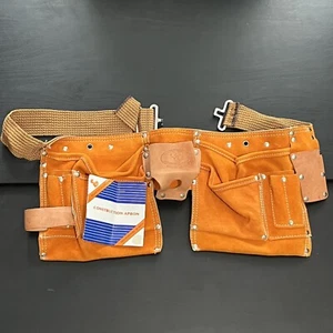 Grembiule da Costruzione Vintage Gallo Prodotti Pelle Scamosciata Qualità Professionale NOS - Foto 1 di 9