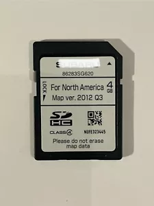 2014 2015 Forester Genuine Navigation GPS Map Data Sd Card. Part # 86283SG620 - Picture 1 of 1