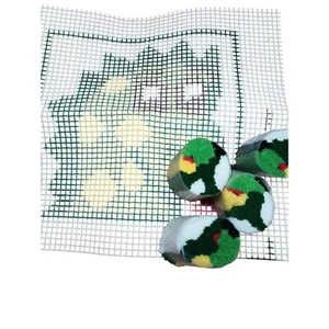 New Vintage Betty Wilkinson Green Dragon 209 Latch Hook Rug Latchkits No Box - Picture 1 of 5