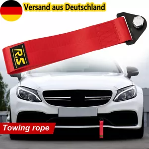 ROT Abschleppseil Abschleppband Abschleppschlaufe Motorsport Tow Strap Hook DE - Bild 1 von 7
