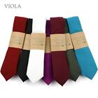 Solid Soft Cotton Colorful Ties Men Women Fashion Suit Accessory Skinny Neck Tie