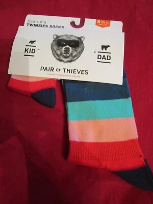  Par de calcetines gemelos Thieves papá e hijo talla pequeña padre niño calcetines Foto 1 de 4