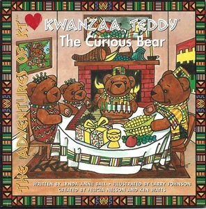KWANZAA TEDDY - THE CURIOUS BEAR, TRADE PAPERBACK, GLOSSY, 2001, 1st Ed - Picture 1 of 2