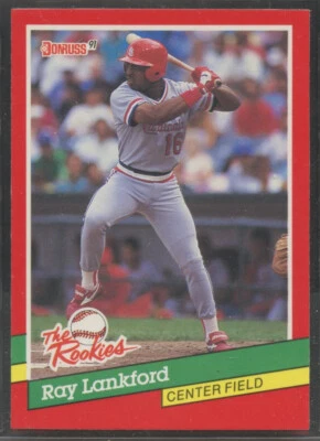 1991 Donruss The Rookies #8 Ray Lankford St. Louis Cardinals - Image 1 of 2