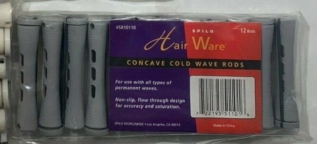 (2 PACK) Spilo Hair Ware Concave Cold Wave Rods, 12 Count - CHOOSE SIZE/MODEL! - Image 1 of 1