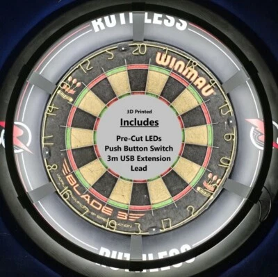 Dartboard Ring Light - 360 - 3D Printed - Includes LEDs, Switch & 3m USB Lead - Image 1 of 4