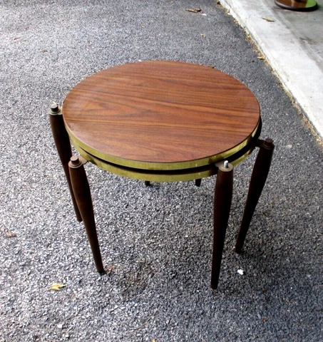 2  Mid Century Modern Stacking Nesting Spider-Leg Side Tables MCM Cover
