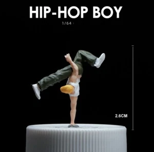 CR 1:64 Painted Figure  Model ature Car Scenes Resin B Hip Hop Breaking Boy - Picture 1 of 5