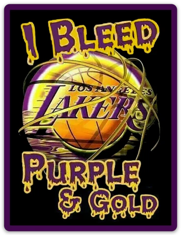 Los Angeles Lakers - LA Lakers logo "I Bleed Purple & Gold" - MAGNET Cover