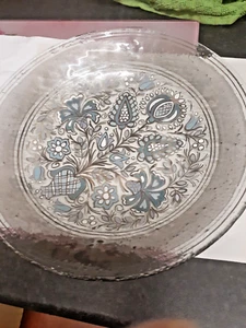 LINDA CERINS GLASS ENAMELLED WORK PLATE/DISH - Picture 1 of 2