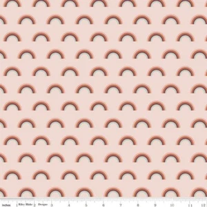 Flannel Salt and Honey Rainbows Pink Ashley Collett Design Double Napped for RBD - Picture 1 of 1