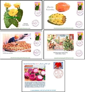 ALGERIA 2015 - 5 Covers - Cactus - Kaktus - Opuntia ficus-indica - Prickly pear - Picture 1 of 1