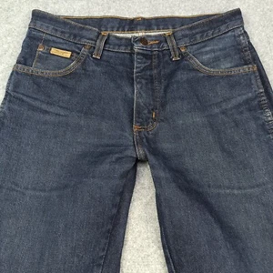 Wrangler TEXAS Mens Jeans W31 L32 (Label: W32) Dark Blue Regular Straight Zip - Picture 1 of 14