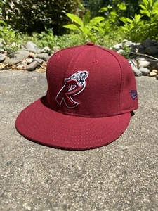 Reading Phillies New Era 5950 Hat Cap Size 7 Maroon - Autograph Inside - Picture 1 of 7